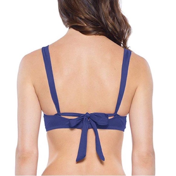 BECCA by Rebecca Virtue blue push up underwire multiway bikini swim top sz M NWT - Picture 12 of 13